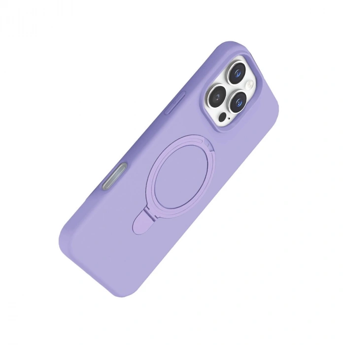 İphone 16 Pro Regal Magsafe Standlı Kapak - Lila