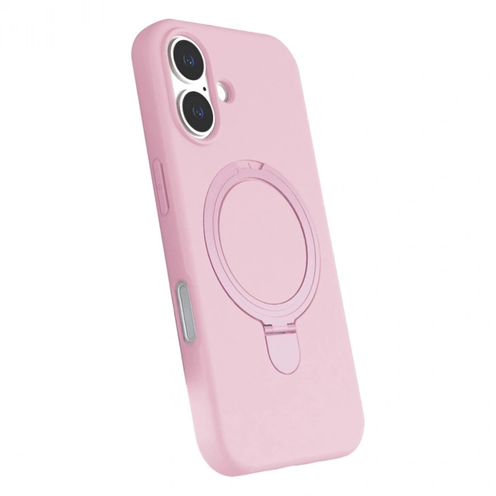 İphone 16 Regal Magsafe Standlı Kapak - Açık Pembe