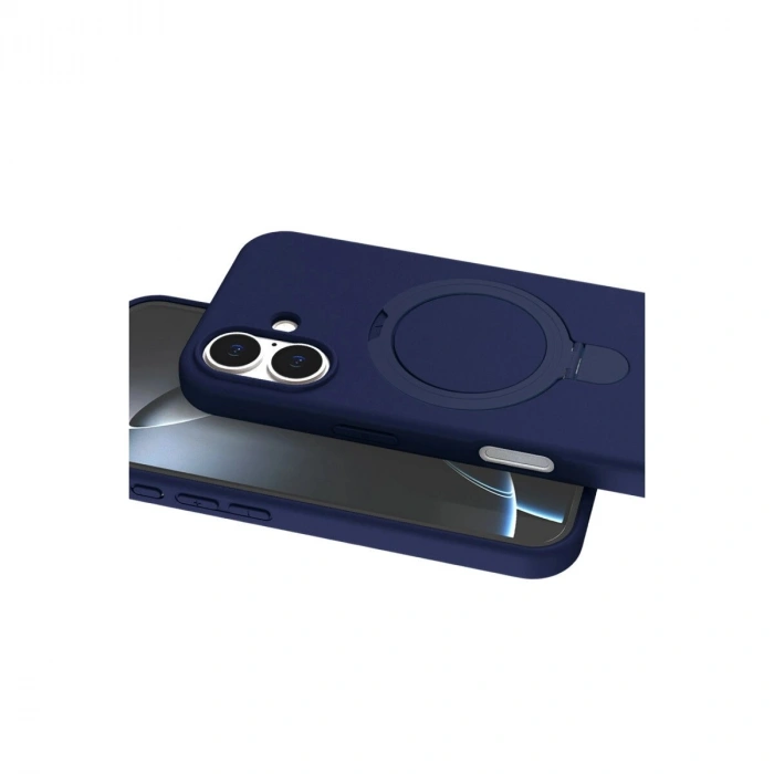 İphone 16 Regal Magsafe Standlı Kapak - Lacivert