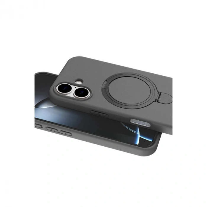 İphone 16 Regal Magsafe Standlı Kapak - Titan Gri