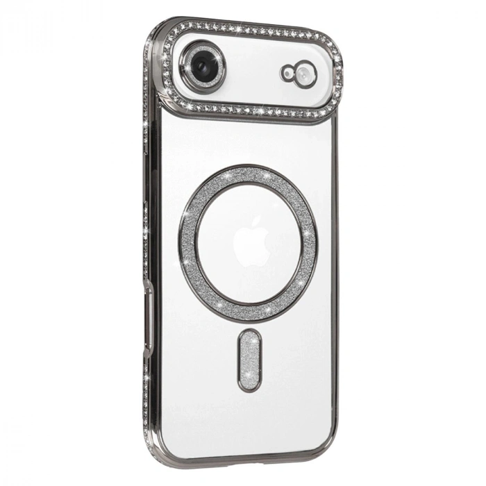 İphone 17 Air Joke Simli Magneticsafe Kılıf - Gümüş