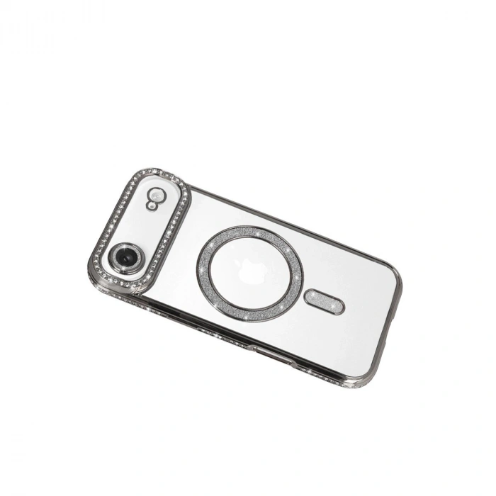 İphone 17 Air Joke Simli Magneticsafe Kılıf - Gümüş