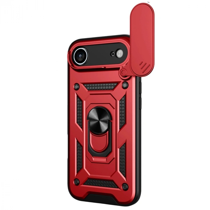 İphone 17 Air Pars Lens Yüzüklü  - Kırmızı