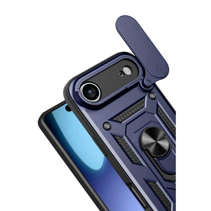 İphone 17 Air Pars Lens Yüzüklü  - Lacivert
