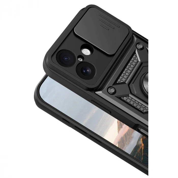 İphone 17 Pars Lens Yüzüklü  - Siyah