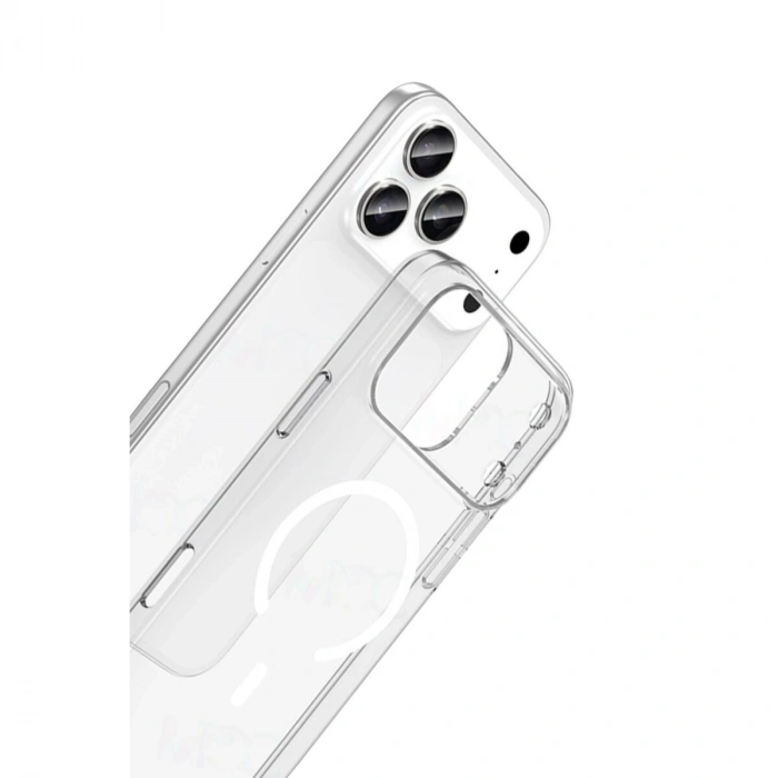 İphone 17 Pro Combo Sert Şeffaf Magsafe Kapak - Şeffaf