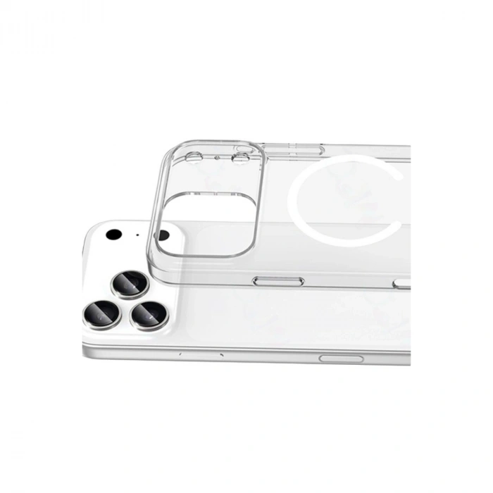 İphone 17 Pro Combo Sert Şeffaf Magsafe Kapak - Şeffaf