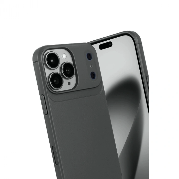 İphone 17 Pro Max Auto Fus Karbon Kapak - Gri