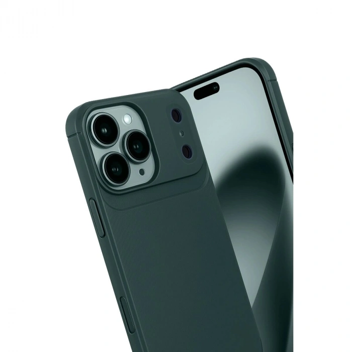 İphone 17 Pro Max Auto Fus Karbon Kapak - Koyu Yeşil