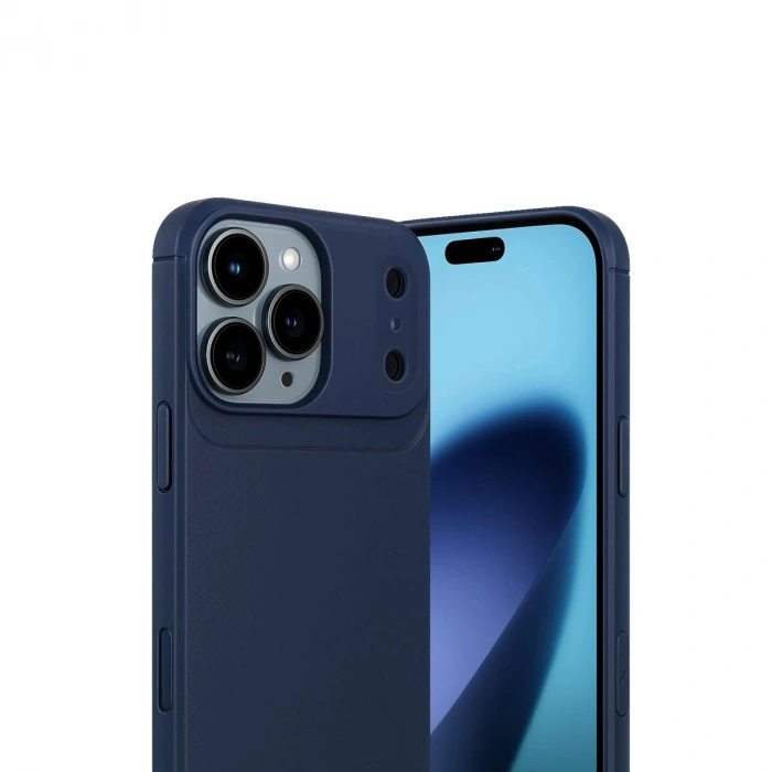 İphone 17 Pro Max Auto Fus Karbon Kapak - Lacivert