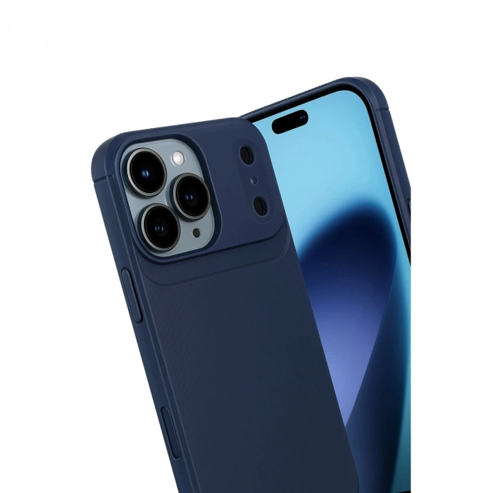 İphone 17 Pro Max Auto Fus Karbon Kapak - Lacivert