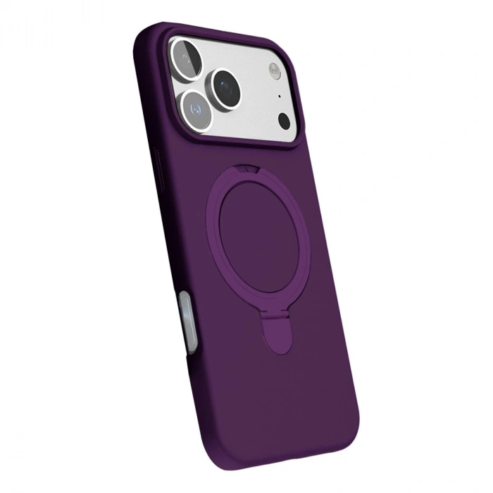 İphone 17 Pro Max Regal Magsafe Standlı Kapak - Derin Mor