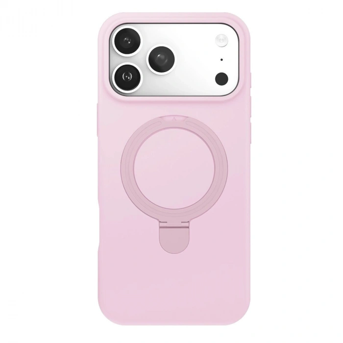 İphone 17 Pro Regal Magsafe Standlı Kapak - Açık Pembe