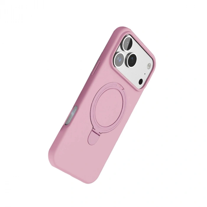 İphone 17 Pro Regal Magsafe Standlı Kapak - Açık Pembe