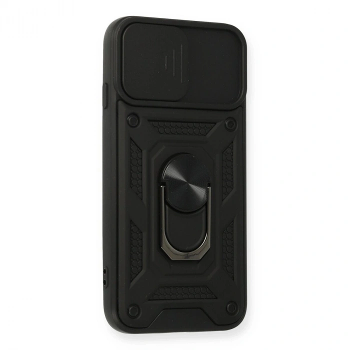 İphone 6 Kılıf Pars Lens Yüzüklü  - Siyah