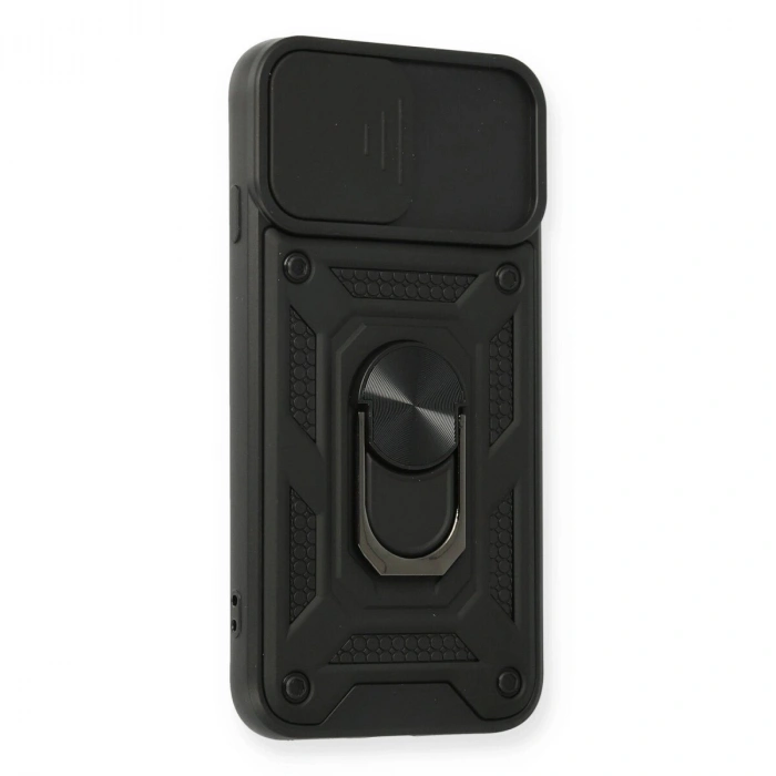 İphone 7 Kılıf Pars Lens Yüzüklü  - Siyah