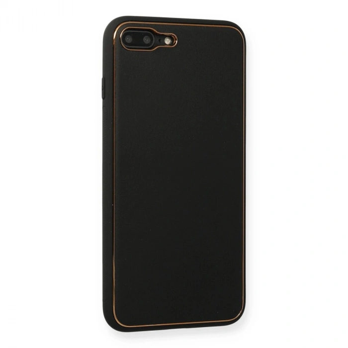 İphone 7 Plus Kılıf Co Deri  Kapak - Siyah