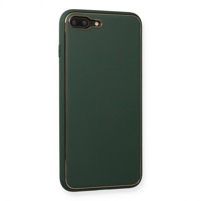 İphone 7 Plus Kılıf Co Deri  Kapak - Yeşil