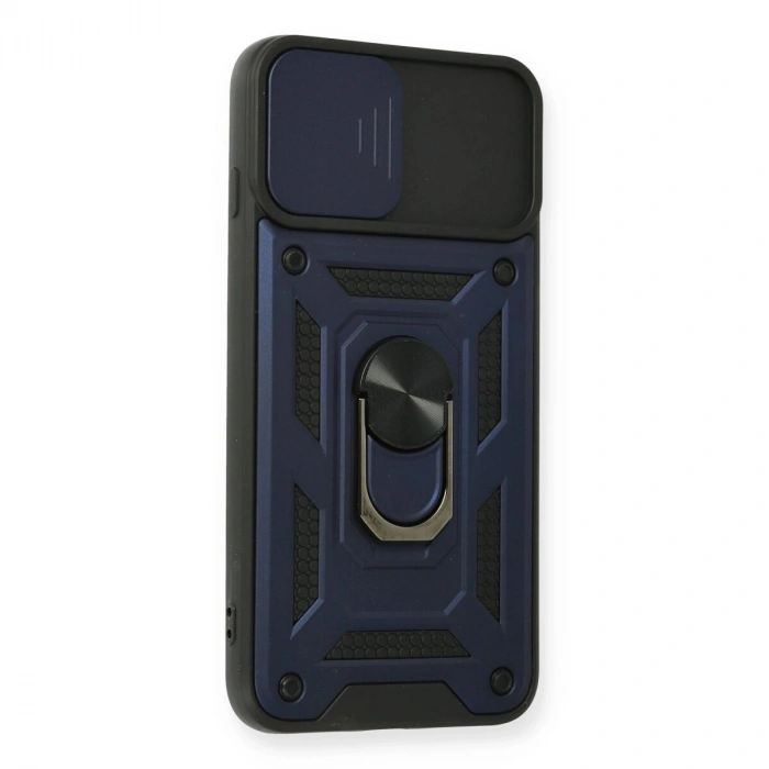 İphone 7 Plus Kılıf Pars Lens Yüzüklü  - Lacivert