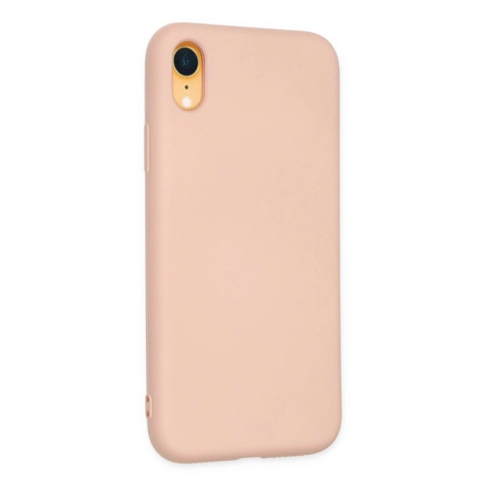 İphone Xr Kılıf Nano İçi Kadife  - Pudra