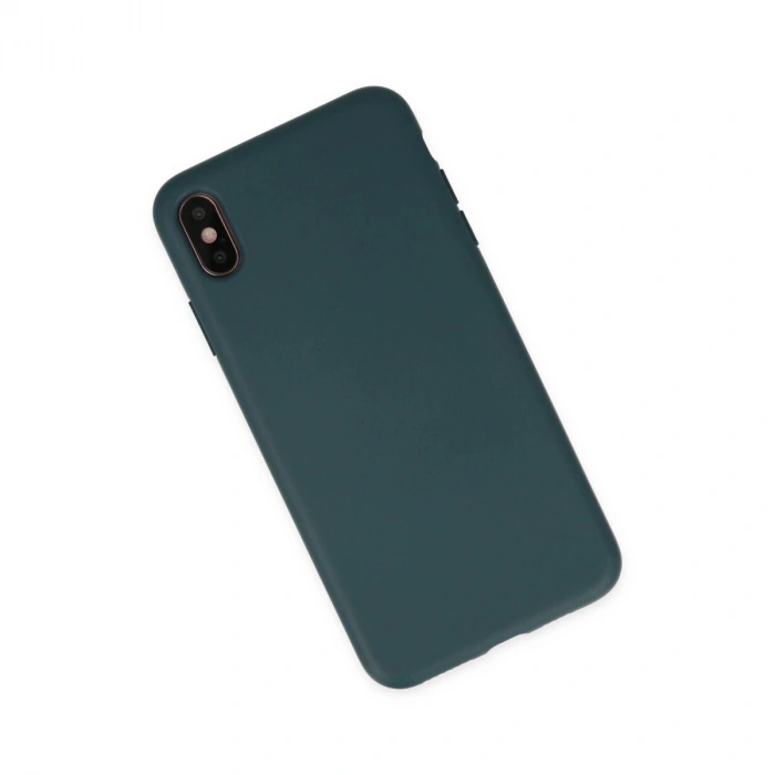 İphone Xs Max Kılıf Nano İçi Kadife  - Koyu Yeşil