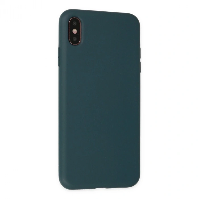 İphone Xs Max Kılıf Nano İçi Kadife  - Koyu Yeşil