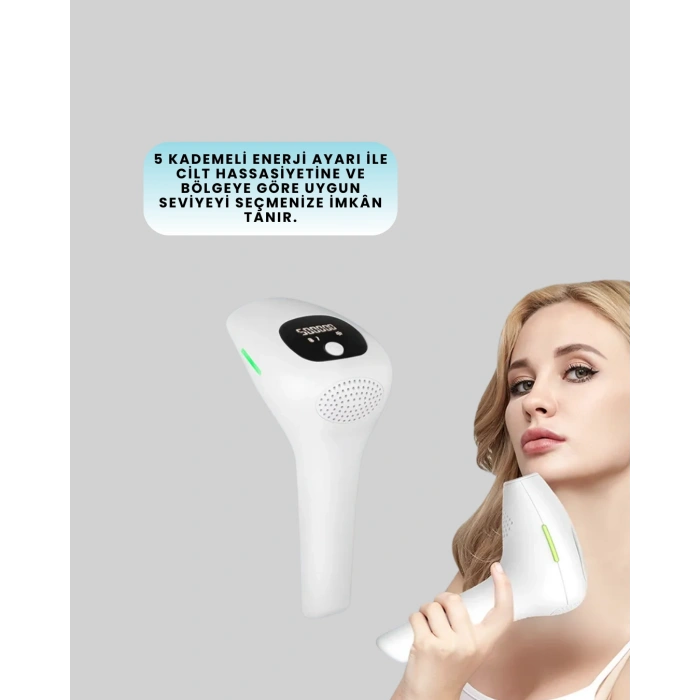 IPL Lazer Epilasyon Aleti 5 Kademeli Güç Ayarlı