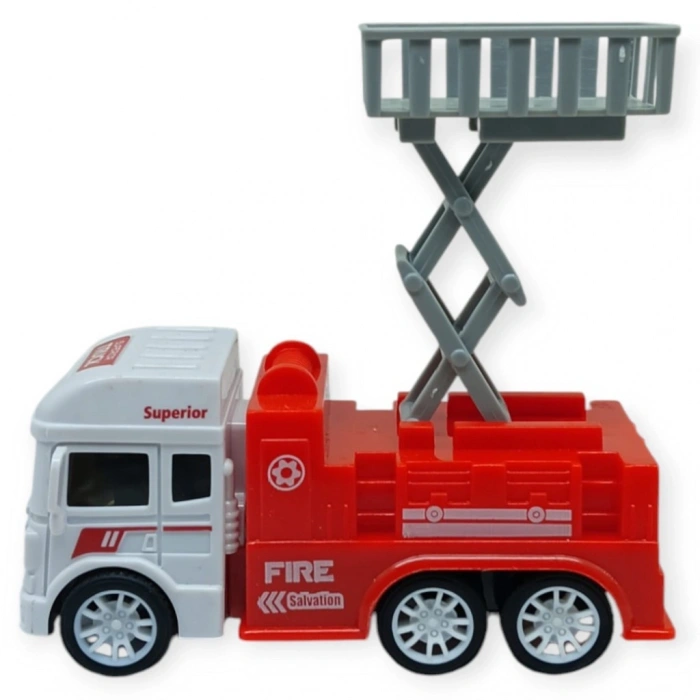 İş Makinaları Serisi - Sürtmeli İtfaiye Aracı  cm  - Asansör - 1 ADET