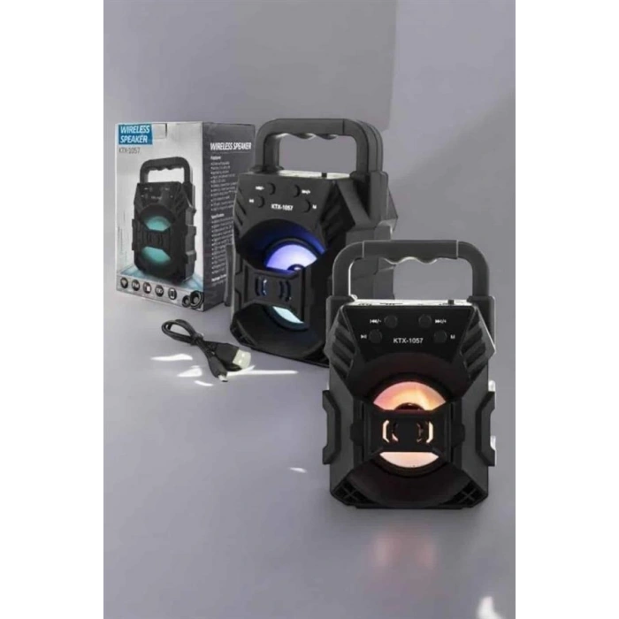 Işıklı Bluetooth Hoparlör Müzik ve Renkli Işık Taşınabiilir