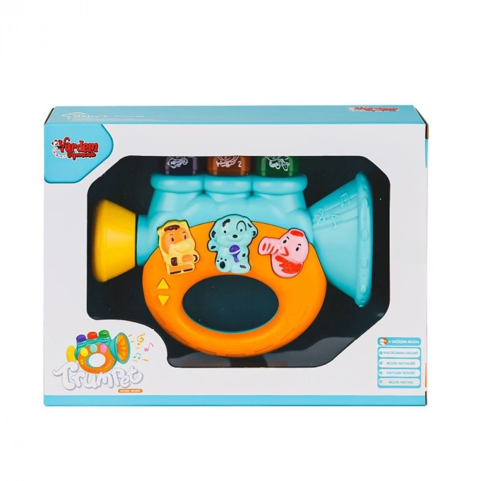 J-855-37A Işıklı ve Müzikli Trompet Bebek Pianosu -Vardem Oyuncak