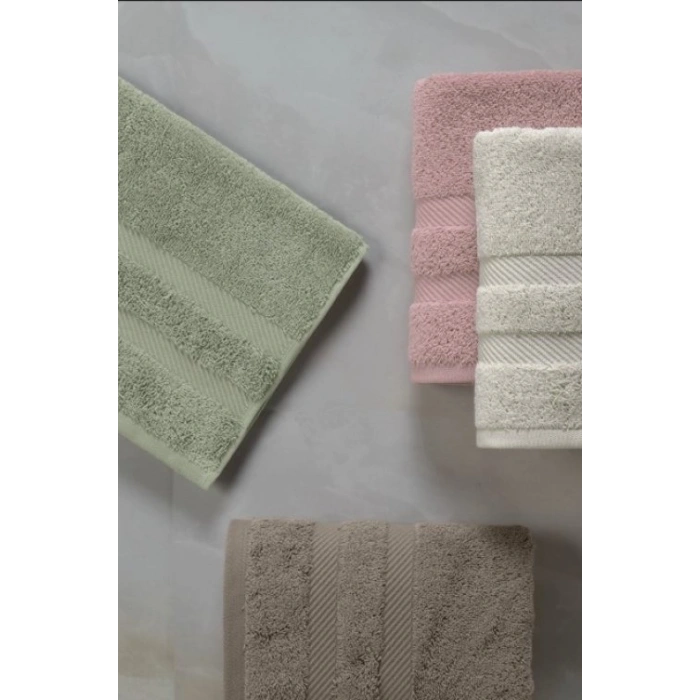 Jakarlı 4´lü 50x90 El Havlusu Nori