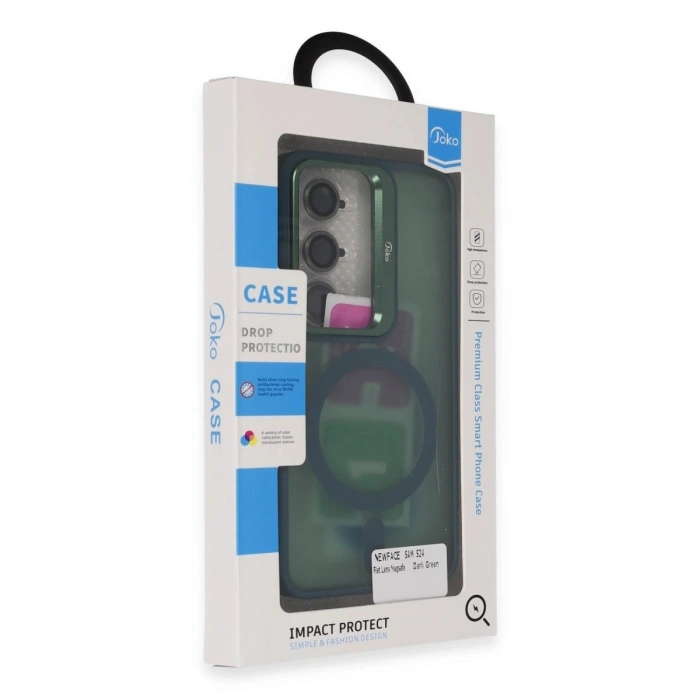 Joko  Galaxy S24 Flet Lens Magsafe Kapak - Koyu Yeşil