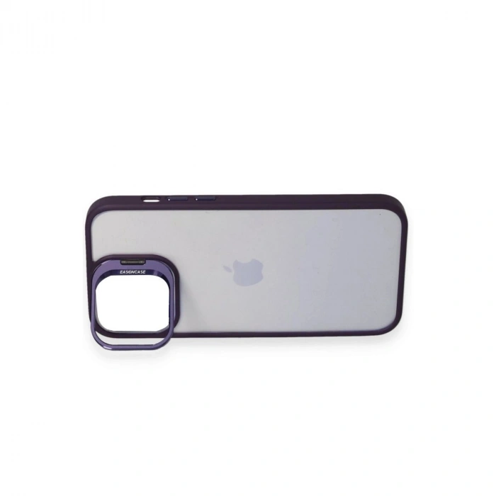 Joko  İphone 14 Pro Kılıf  Lens Standlı Kapak - Mor