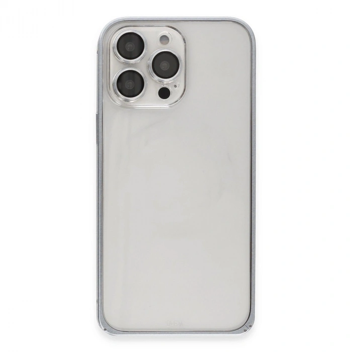 Joko İphone 15 Pro Metal Bumper Mat Kapak - Gri
