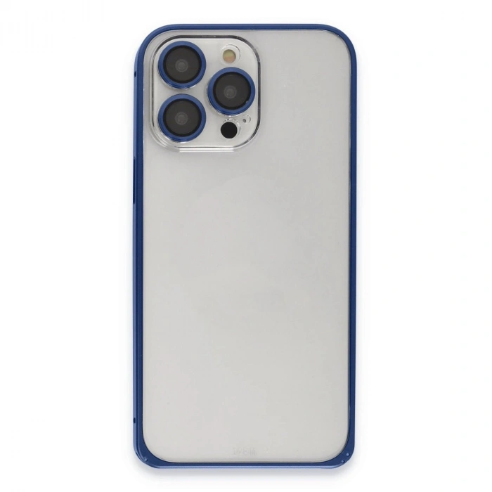 Joko İphone 15 Pro Metal Bumper Mat Kapak - Lacivert