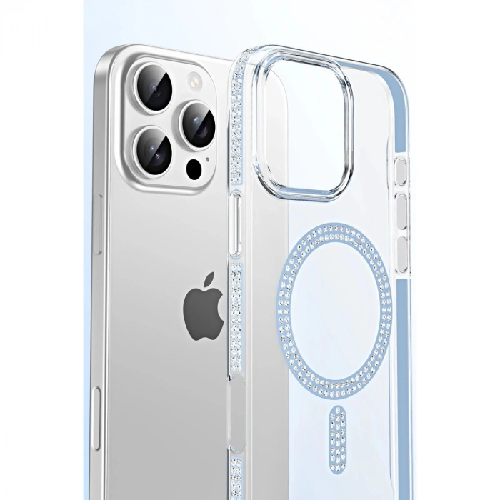Joko  İphone 15 Pro Move Taşlı Magsafe Kapak - Siyah