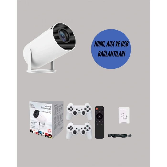 Kablosuz 4K Projeksiyon – Wi‑Fi 6 & Bluetooth 5.0 ile Oyun ve Uygulama Merkezli Yeni Nesil
