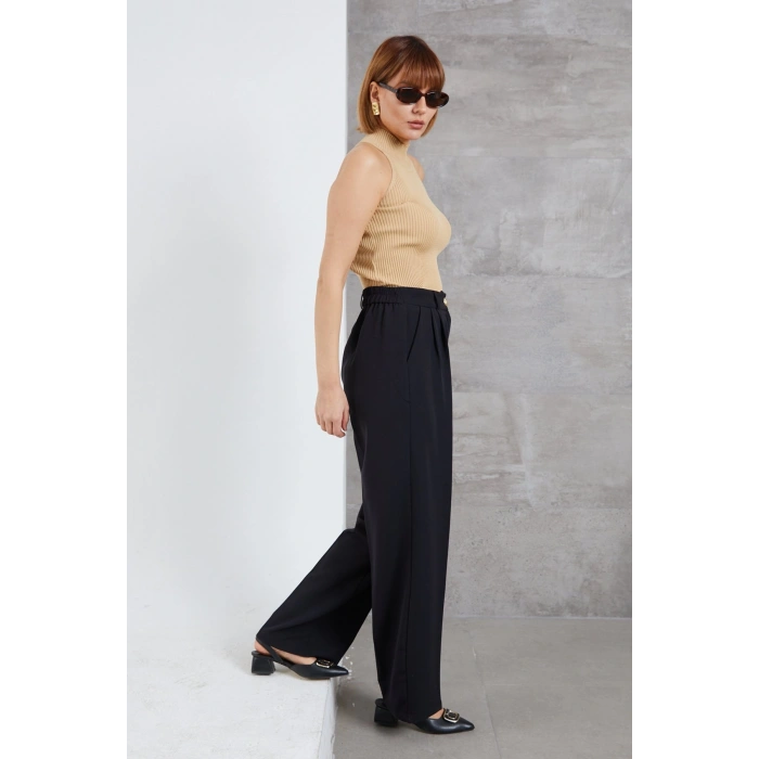 Kadın Beli Lastikli Pzzo Pantolon