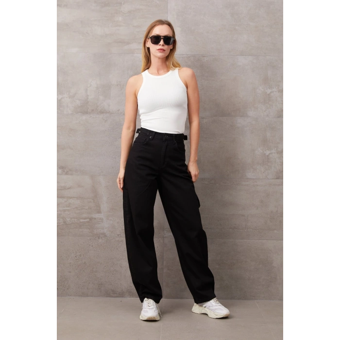 Kadın Bol Paça Kot Pantolon