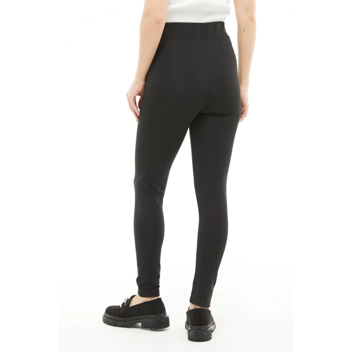 Kadın Büyük Beden Şardonlu Yüksek Bel Tayt