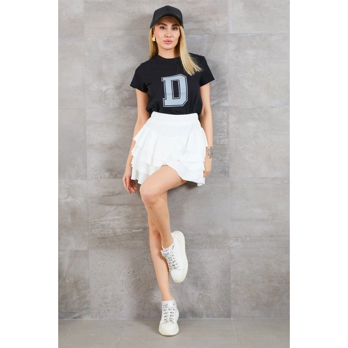 Kadın D Baskılı T-shirt