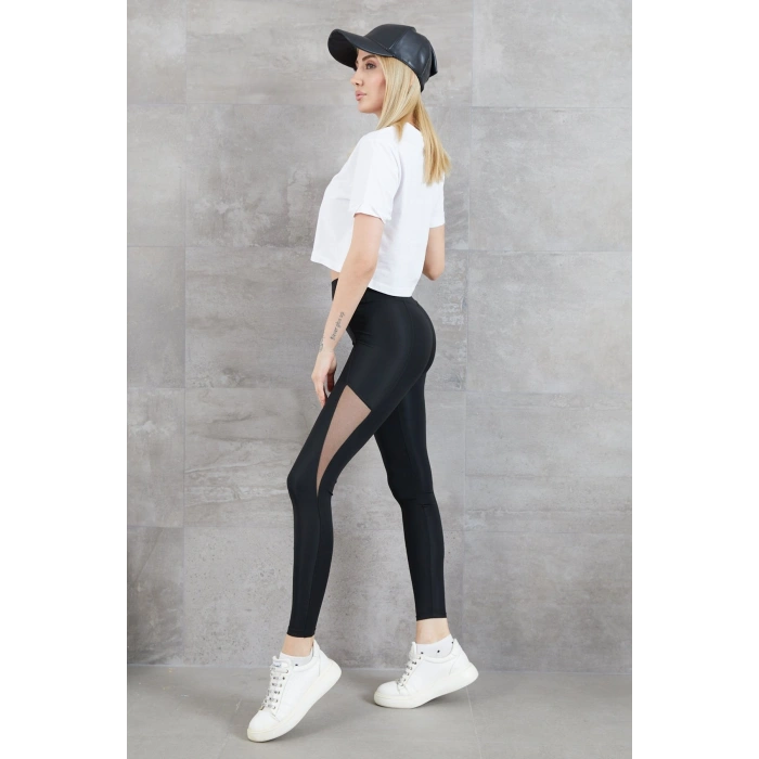 Kadın Tül Detay Tayt