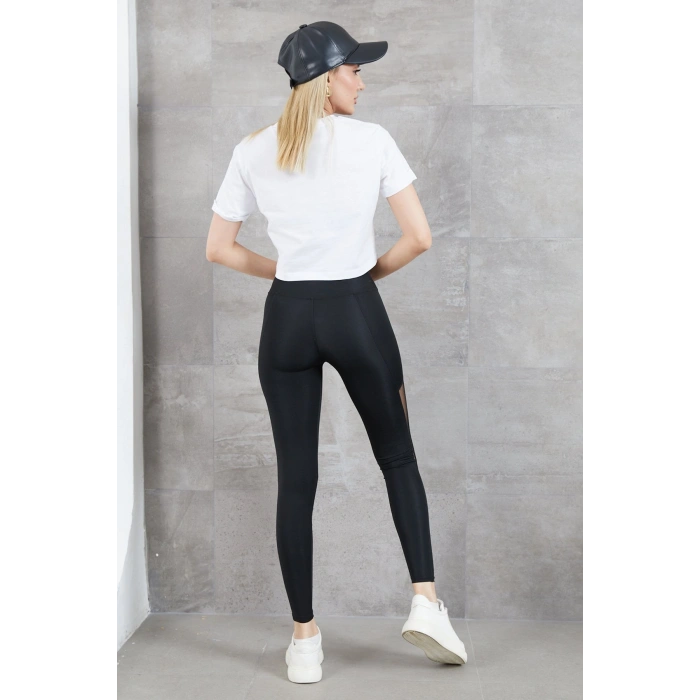 Kadın Tül Detay Tayt