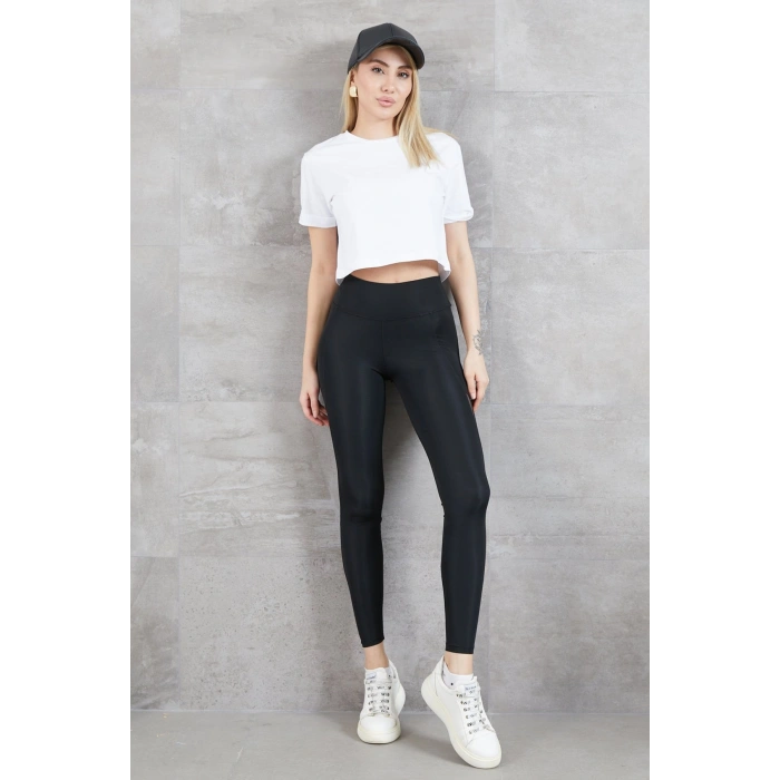 Kadın Tül Detay Tayt