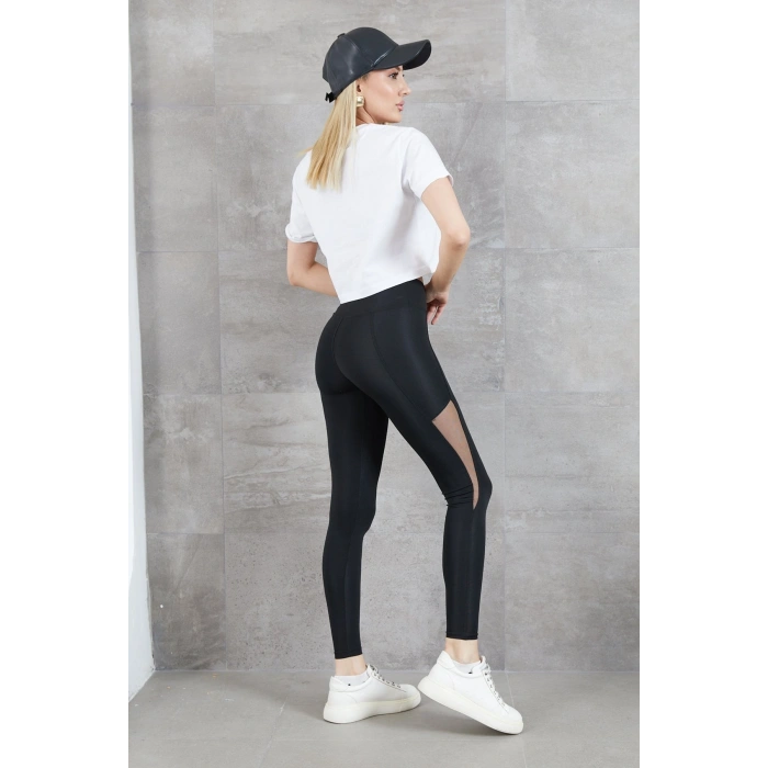 Kadın Tül Detay Tayt