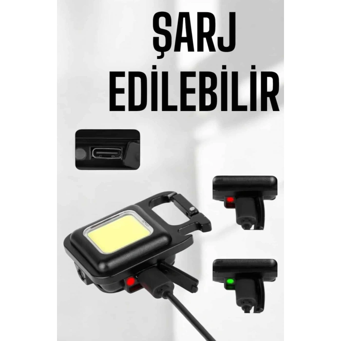 Kamp Işığı Çok Fonksiyonlu Taşınabilir Anahtarlık Kapak Açma Manyetik Özelliği