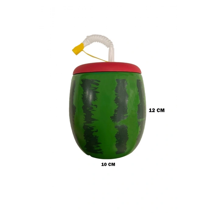 Karpuz Tasarımlı Pipetli Suluk 900 Ml (74)