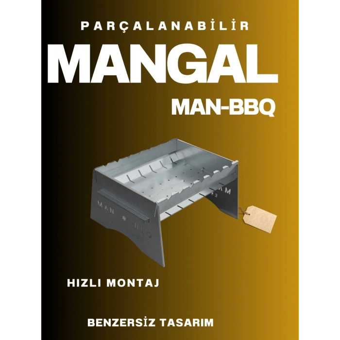 Katlanabilir Mangal  Portatif Katlanabilir Kamp Ve Piknik Mangalı 1 Mm Kalınlık (74)