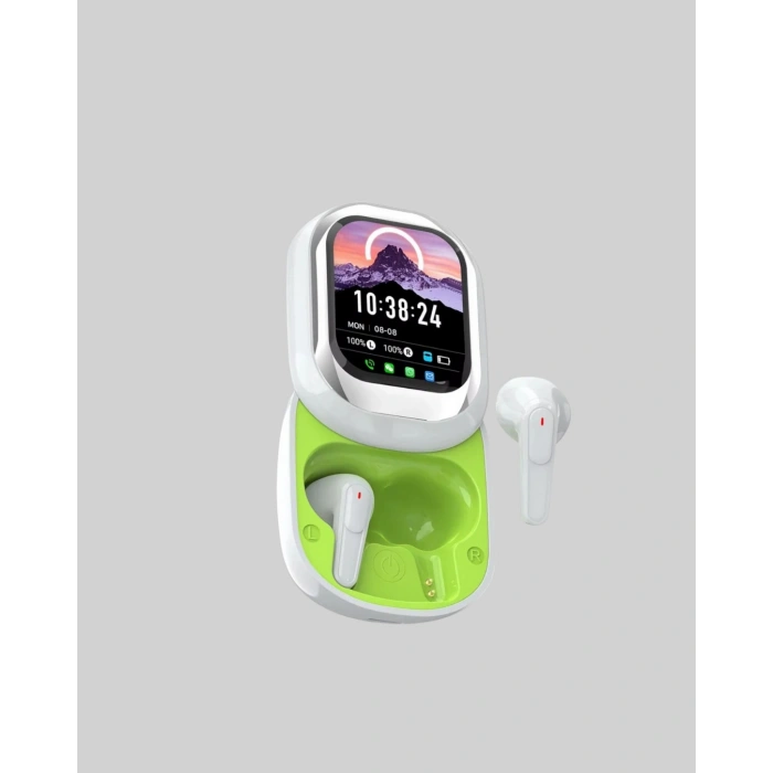Kayar Kapaklı Şarj Kutusu Ve Dokunmatik Ekranlı Bluetooth Stereo Kulaklık