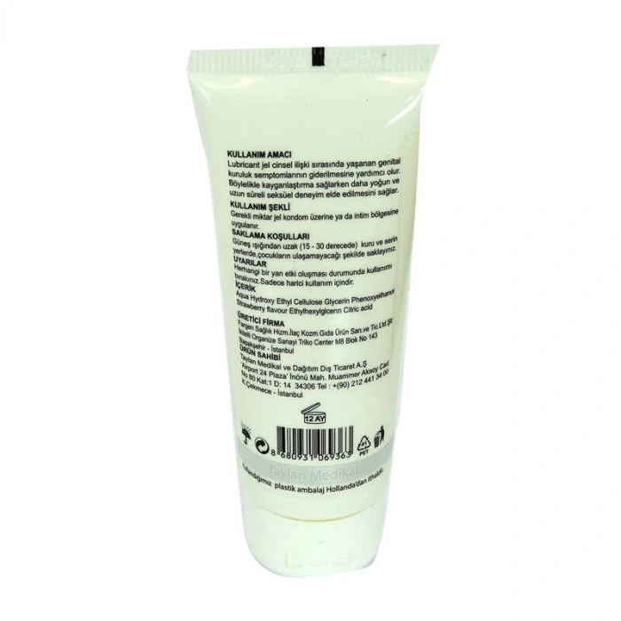 Kayganlaştırıcı Jel Çilekli Su Bazlı 100 ML Strawberry Lubricant Gel